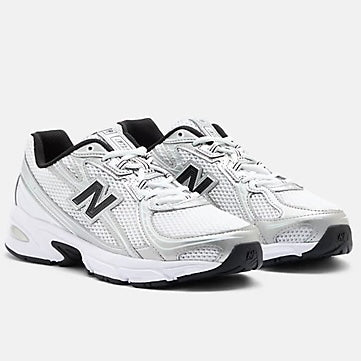 White Silver Metallic Navy